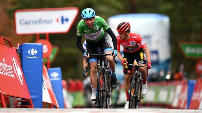 Dan Martin on his way to victory during the 2020 Vuelta a España. Photograph: David Ramos/Getty Images