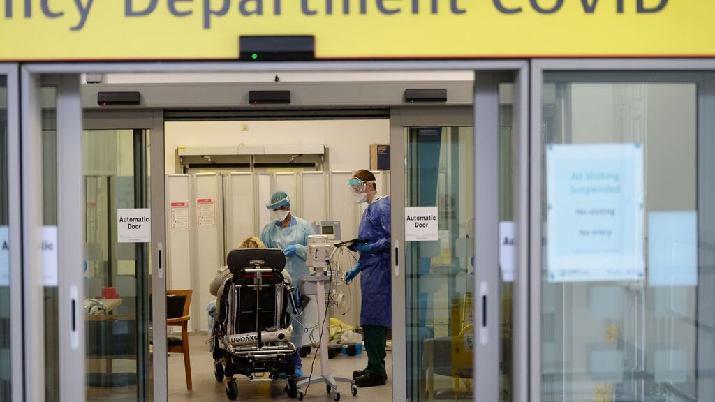 The Department of Health said there were 459 people being treated for Covid-19 in hospital on Sunday (up 53 in 24 hours). Photograph: Alan Betson