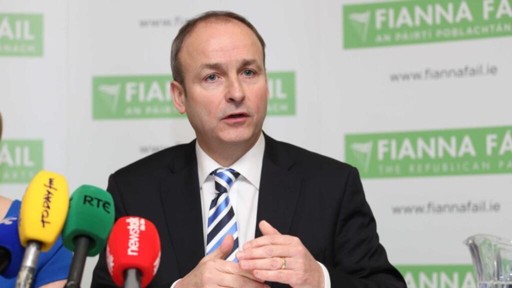 Fianna Fáil leader Micheál Martin at the launch of the party’s Bill to reform the Seanad. Photograph: Sasko Lazarov/Photocall Ireland