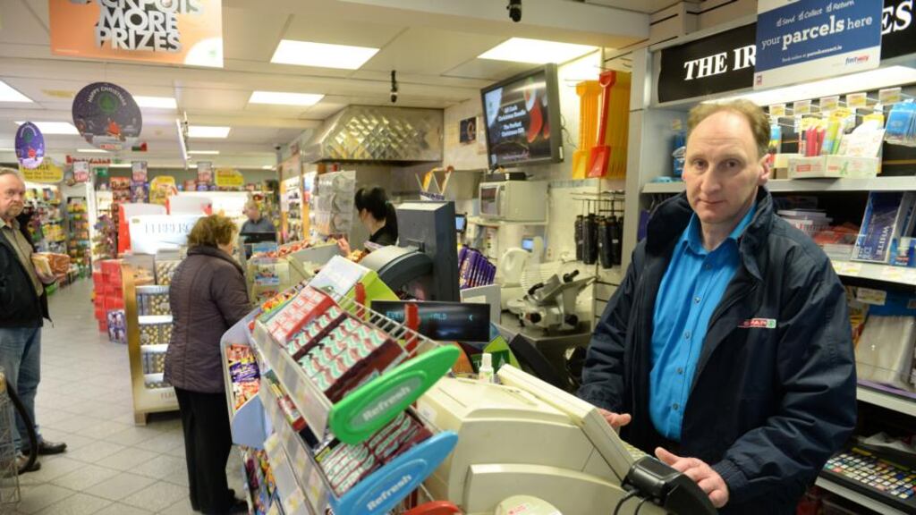 Michael Doyle at Spar on Strand Road, Portmarnock: ‘If I had to be behind the counter myself, I probably wouldn’t open.’ Photograph: Dara Mac Dónaill