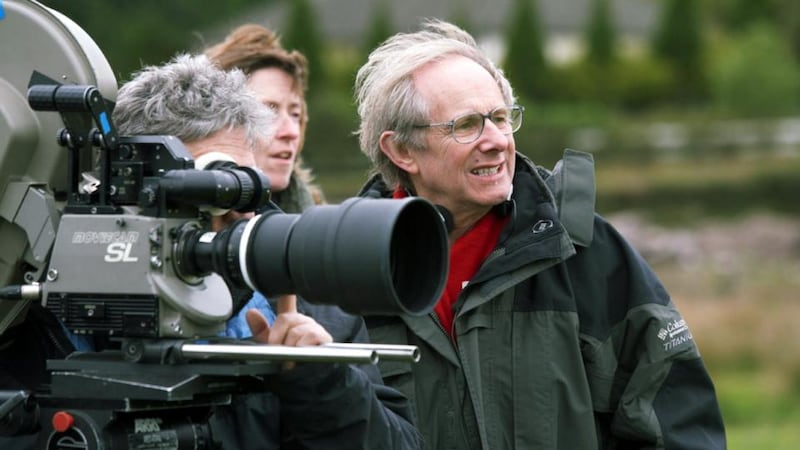 Look left: Ken Loach on set. “If you make the kinds of films we do, it’s not going to be in multiplexes for very long. But you hope it can have a slow-burning effect. And you can support the people who will fight”