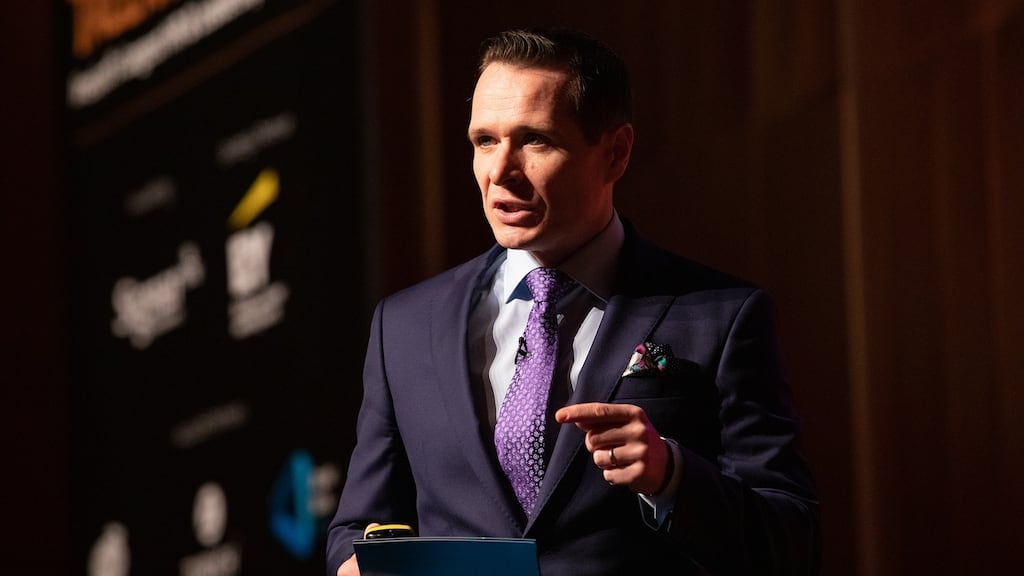 Robert MacGiolla Phádraig, founder, Talent
Summit and CCO, Sigmar Recruitment, at last year’s event. Photograph: Talent Summit