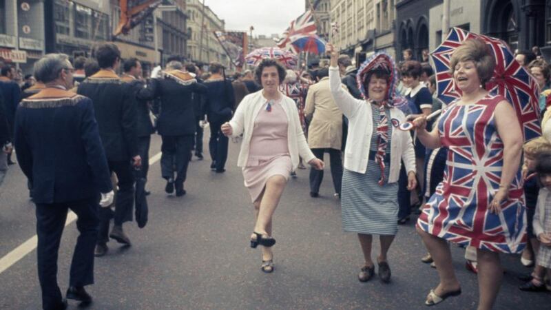 Orange Order march, 1971: Martin Dillon became a challenger of sectarian orthodoxies, an insister upon the complexities of Irish history. Photograph: Ray Bellisario/Popperfoto/Getty