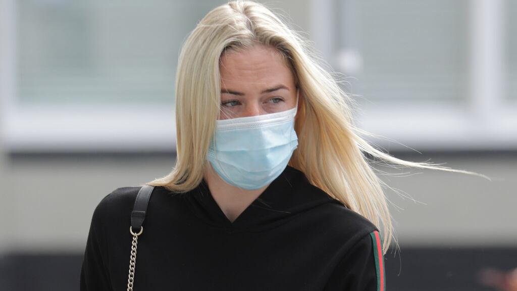 Gemma Greene, of Bunratty Road, Coolock, Dublin arrives at the Criminal Courts of Justice for a court appearance. Photograph: Collins Courts