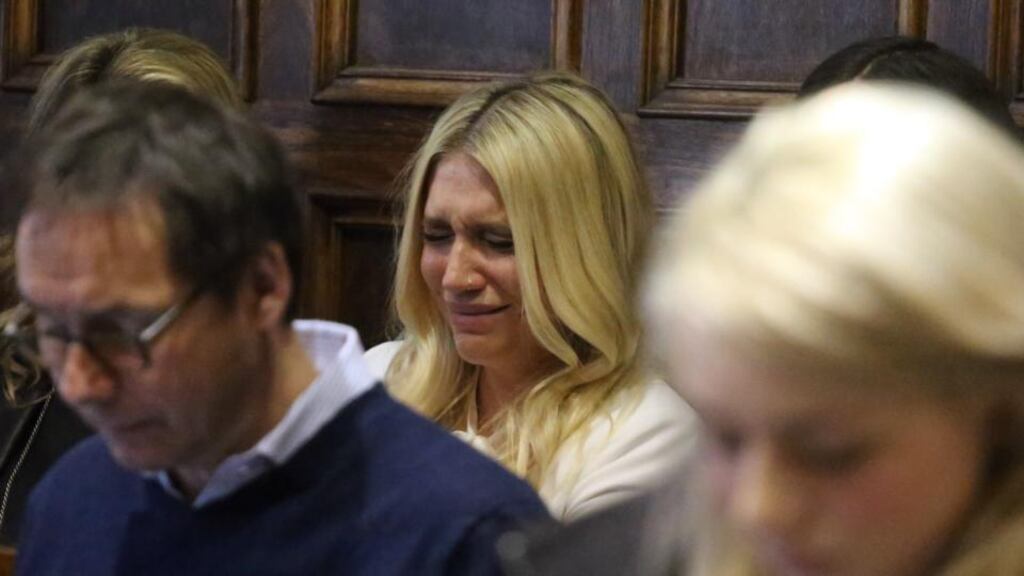 Stuck: Kesha cries in court after hearing that she must stay under contract with Dr Luke, whom she accused of sexual, physical, verbal and emotional abuse. Photograph: Jefferson Siegel/NY Daily News via Getty
