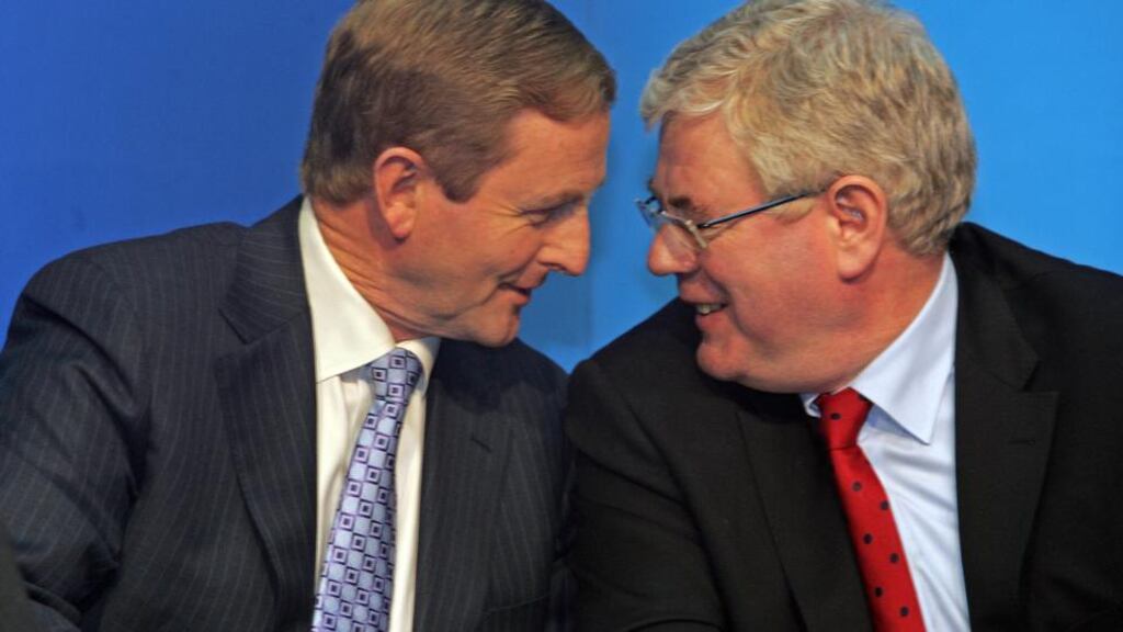 Same show, different cast: Taoiseach Enda Kenny and Tánaiste Eamon Gilmore. Photograph: Eric Luke