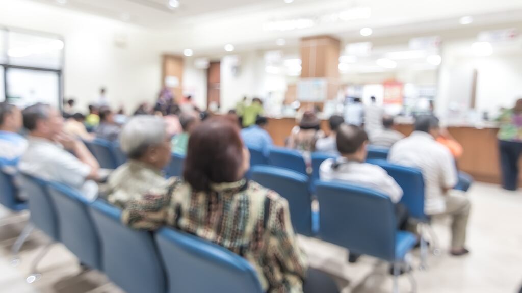 The number of beds available in the hospital system plummeted to 162 last week, from 467 the week before. File photograph: Getty