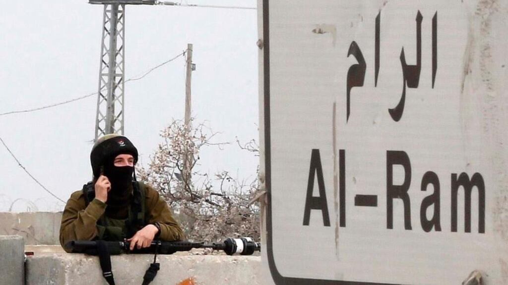 Israeli soldiers in the West Bank. Unit 8200, the largest intelligence unit in the Israeli army, is tasked with collecting signals intelligence, including phones calls, text messages, emails and faxes, from West Bank Palestinians. Photograph: Ammar Awad/Reuters