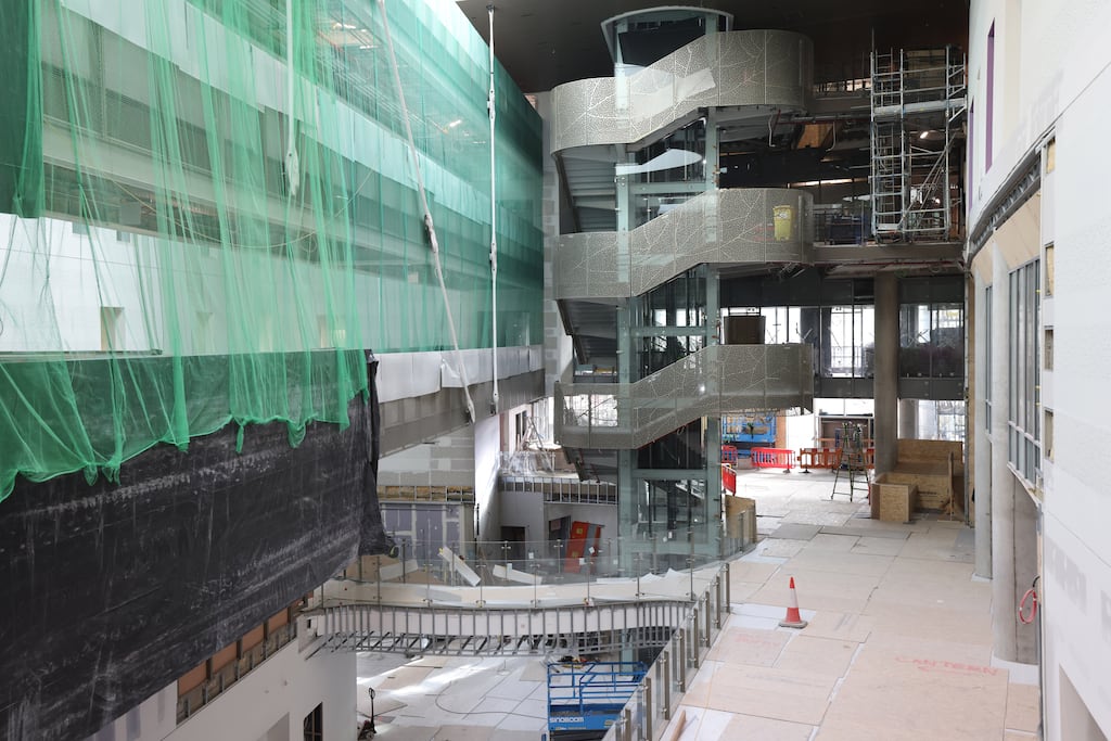 View of the south entrance of the national children's hospital site. Photograph: Dara Mac Dónaill