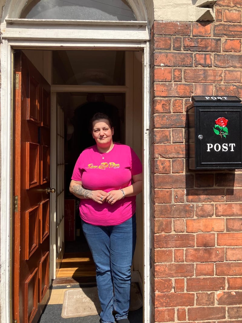 Dana Bus from Romania who has lived on Clonavon Terrace in Ballymena for nine years. Photograph: Seanín Graham