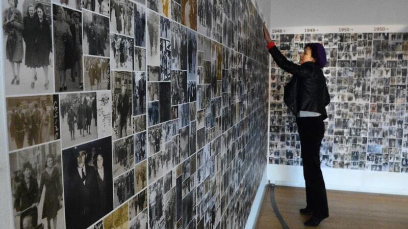 Tanya Kiang, curator of the Gallery of Photography at the exhibition ‘Man on the Bridge’, a collection of Arthur Fields’ work as he photographed thousands of people passing on O’Connell Bridge from the 30s to the 80s. Photograph: Cyril Byrne/The Irish Times