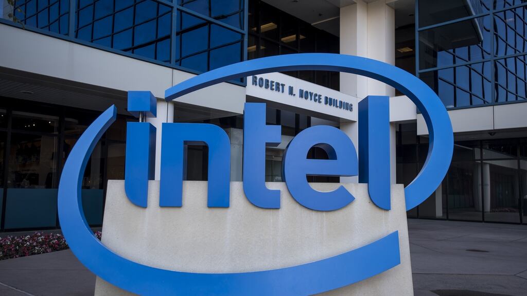 Intel, based in Santa Clara, California. The technology giant has been fighting to overturn a €1.06bn EU antitrust fine. Photographer: David Paul Morris/Bloomberg