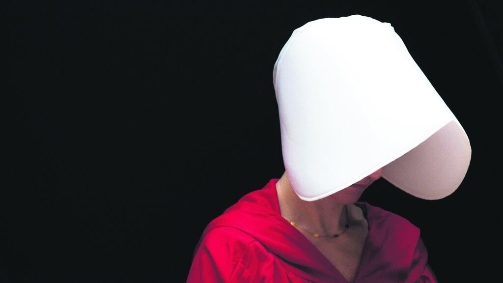 Margaret Atwood’s Handmaid’s Tale began with a virus. My friend reminded me of that on the phone the other night. You can find a feminist angle to anything, usually. Photograph: Jim Watson /AFP/Getty Images