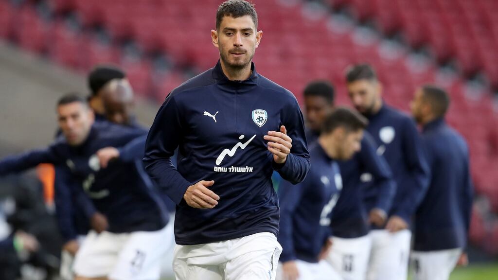 Nir Bitton ahead of Israel’s match against Scotland at Hampden Park on Thursday night. Photograph: PA