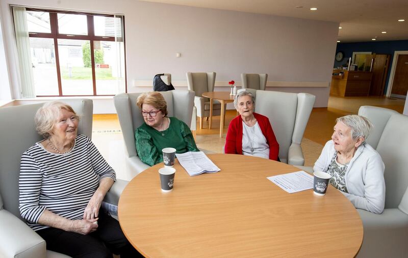 Talbot Lodge residents Roseanna Keane, Claire O’Donnell, Stella Lonergan and Marie Long. Photograph: Tom Honan