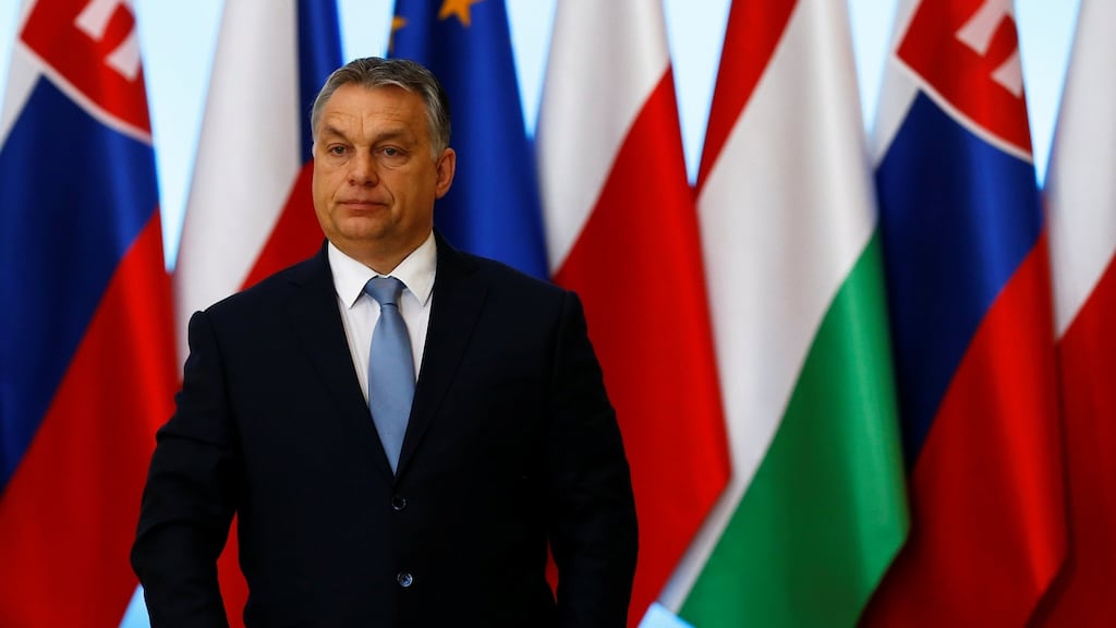 Hungary’s prime minister Viktor Orban: Dismissed criticism of its asylum policy as “dreamy human rights gibberish”. Photograph: Kacper Pempel/Reuters