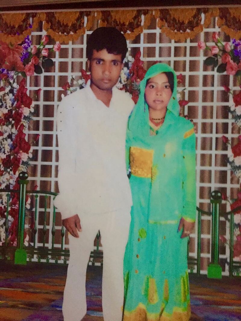 The killer: An undated family photograph of Mukesh and his wife, Geeta. Geeta’s murder at the hands of Mukesh was covered up in plain sight. Photograph: New York Times