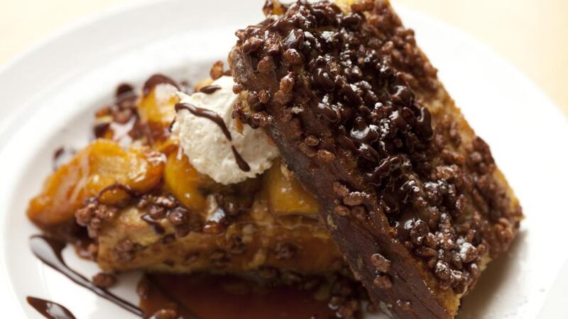 San Lorenzo’s salt caramelised banana, peanut butter and cream.