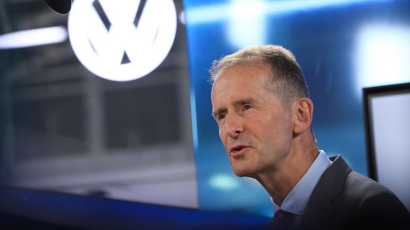 VW boss Herbert Diess on Sunday said autonomous cars, not electric vehicles, were the “real gamechanger” for the auto industry. Photo: Krisztian Bocsi/Bloomberg
