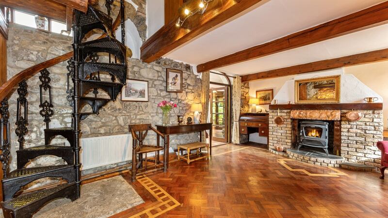 The cast-iron staircase at Catstone Lodge, Mullenmeehan, Ballymore, Co Westmeath