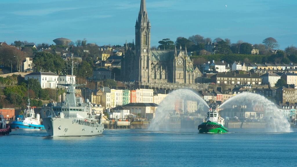 ‘LE Samuel Beckett’  is back on duty in the  Mediterranean in Operation Sophia. Photograph: Michael Mac Sweeney/ Provision