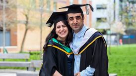 Iranian refugee couple graduate with DCU masters’ degrees on the same day