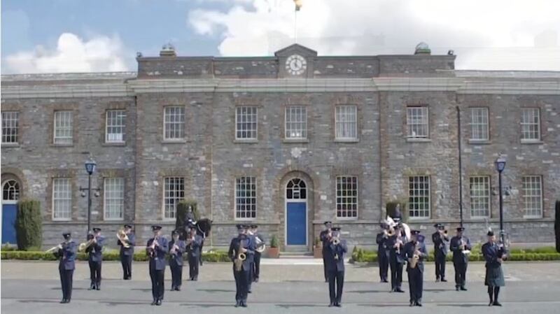 An Garda Síochána band perform to mark National Services Day on Saturday. Photograph: Garda/Facebook