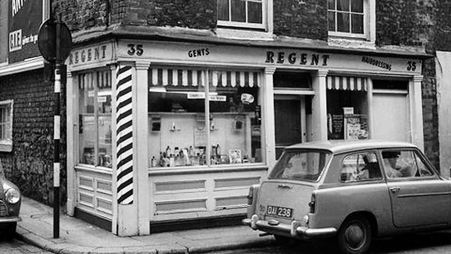 The Regent Barber Shop, Temple Bar, 1967. Photograph: IHI