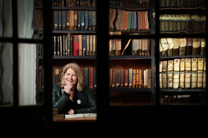 Flor MacCarthy, journalist, broadcaster, author, at Marsh’s Library in Dublin. Photograph: Marc O'Sullivan