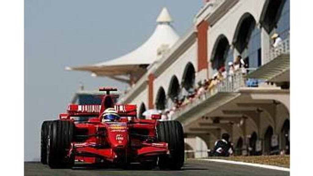 Felipe Massa of Brazil and Ferrari on his way to claiming pole
position in Turkey.