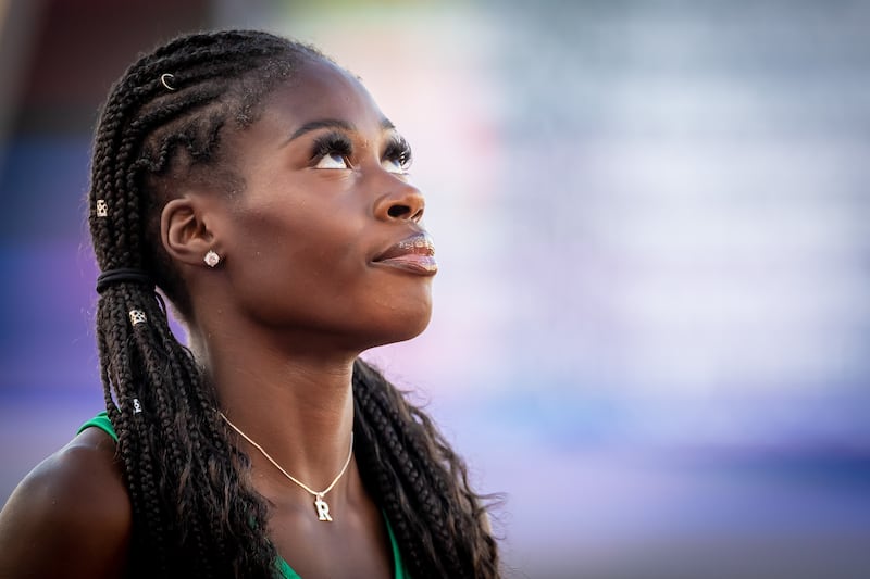 Ireland’s Rhasidat Adeleke at the World Athletics Championships. Photograph: Morgan Treacy/Inpho