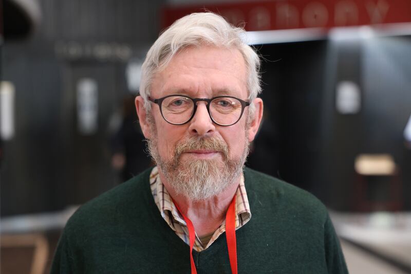 Gary Lynch says he 'idolises' party leader Ivana Bacik, who has addressed the Labour Party national conference in the Helix, DCU. Glasnevin, Dublin. Photograph: Dara Mac Dónaill / The Irish Times