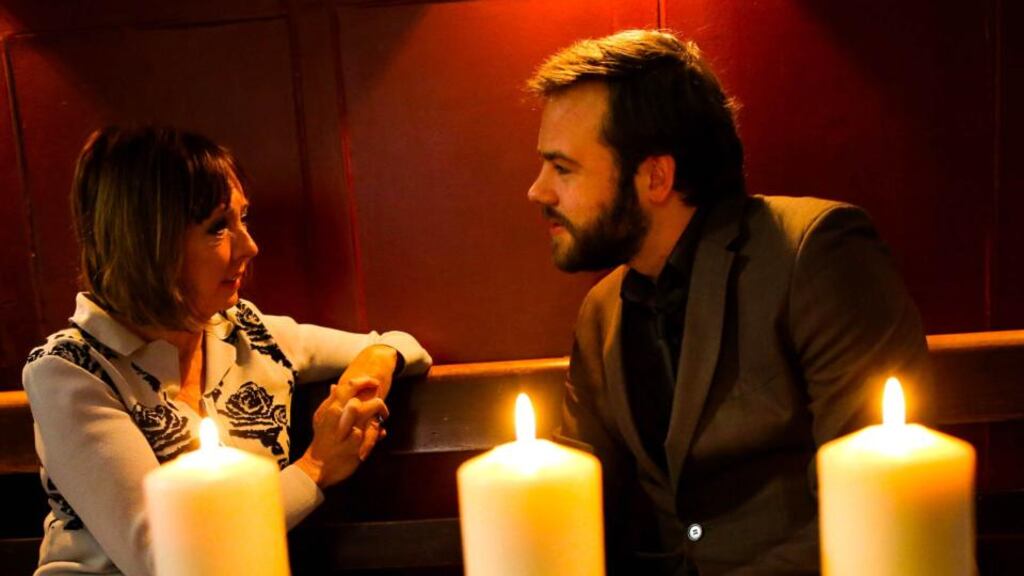 Joan Freeman, founder of Pieta House, with actor Moe Dunford at the launch of Darkness Into Light: “Together we are educating the youngest generation – they will never be like my generation where people hide their feelings under the carpet – we are teaching them at nappy level how to seek help and not to be afraid to talk”