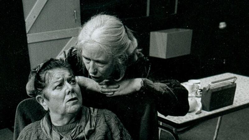 The Beauty Queen of Leenane: Anna Manahan and Marie Mullen in rehearsals for the first production of Martin McDonagh’s play, in 1996. Photograph: Ivan Kyncl