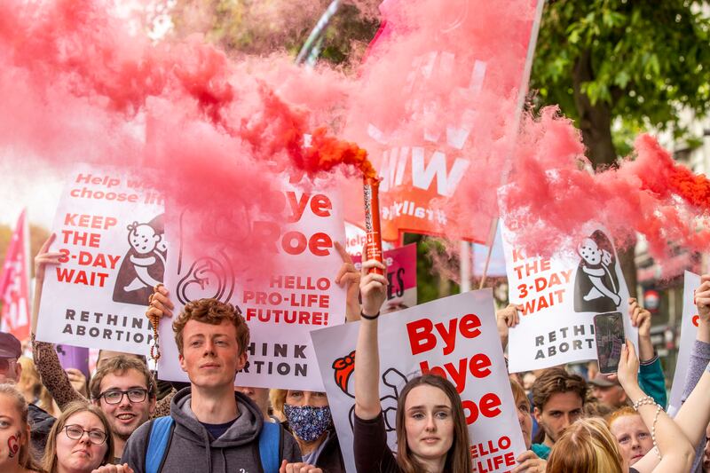 People attending the Rally for Life in Dublin. Photograph: Tom Honan
