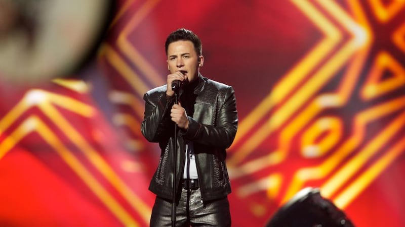 Irish entrant Ryan Dolan performs during a dress rehearsal ahead of the finals of the Eurovision Song Contest 2013. Photograph: Ragnar Singsaas/Getty Images