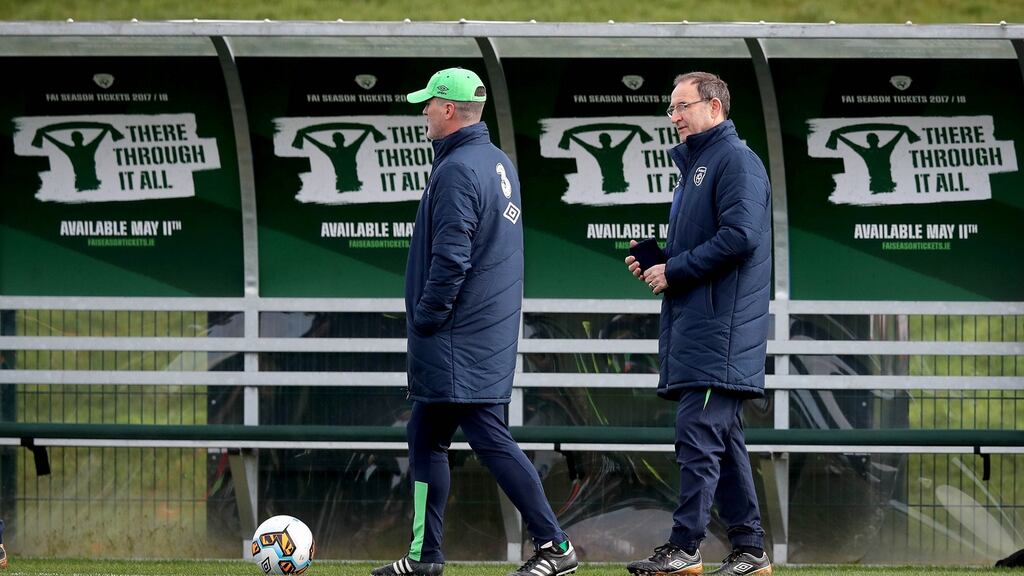 Martin O’Neill has confirmed Wes Hoolahan is definitely out of Ireland’s clash with Wales on Friday night. Photograph: Ryan Byrne/Inpho