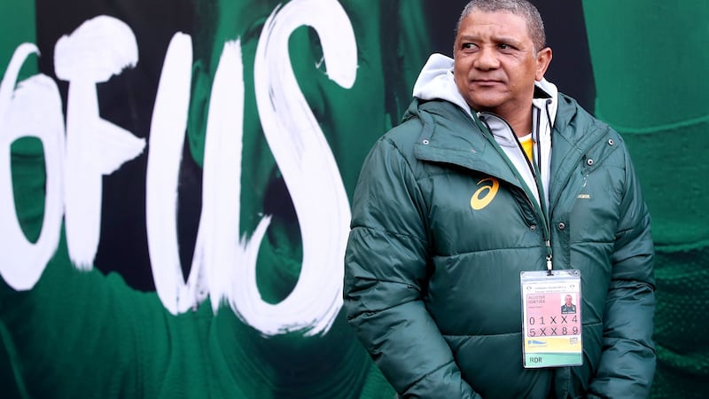South African head coach Allister Coetzee cut the image of someone on work experience. Maybe he knows he’s leaving too. Photograph: Bryan Keane/Inpho