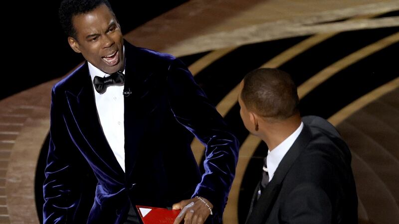 Will Smith slapped Chris Rock at the Oscars after he made a joke about Smith’s wife, Jada Pinkett-Smith. Photograph: Neilson Barnard/Getty Images