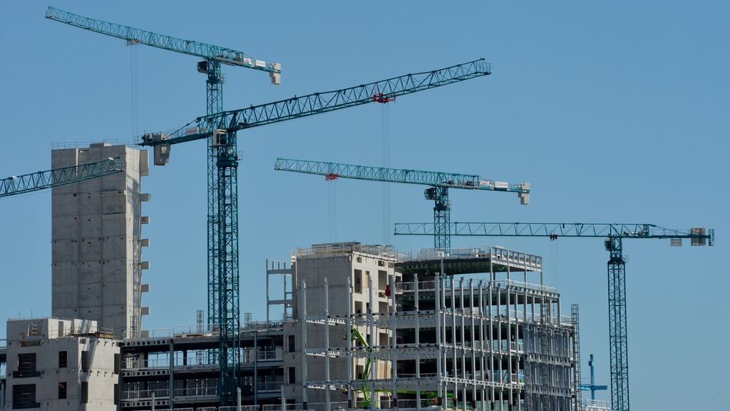 Dublin’s docklands: Almost 60 per cent of builders  expect to expand over the next 12 months.