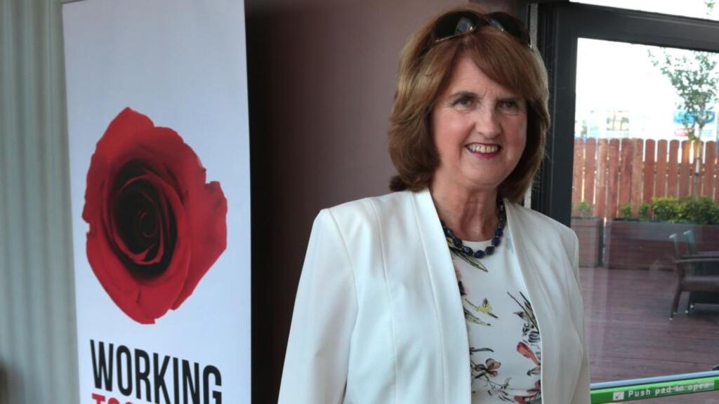 Leadership candidate Joan Burton arriving at the Labour Party leadership hustings at the Clayton Hotel in Galway. Photograph: Joe O’Shaughnessy