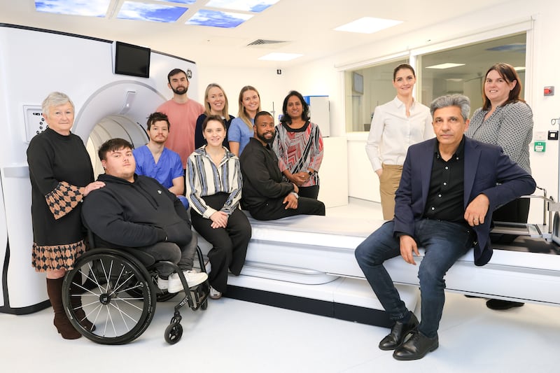 Members of the cardiovascular research team CRFG, Galway. Left to right: Helen Burke, Jack Colbert, Paolo del Sole, Darragh Murphy, Despina Abrasheva, Aoife Smith, Emma Mullally, Chike Aduba, Chitra Anthony, Ruth Mc Loughlin, Faisal Sharif, Eileen Coen. Photograph: Martina Regan