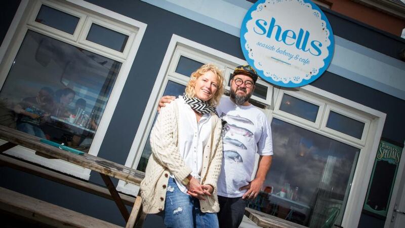 Jane and Myles Lamberth at Shells Cafe and Little Shop, Strandhill, Co Sligo. Photograph: James Connolly/Picsell8