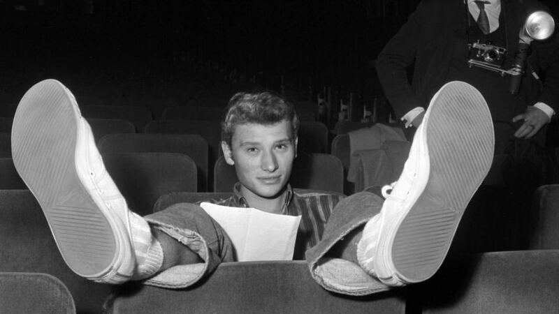 Elvis Presley of France: Johnny Hallyday at the Olympia music hall in Paris in 1962. Photograph: AFP/Getty