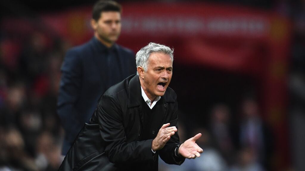 José Mourinho: the pressure appears to be making its mark. Photograph: Clive Mason/Getty Images