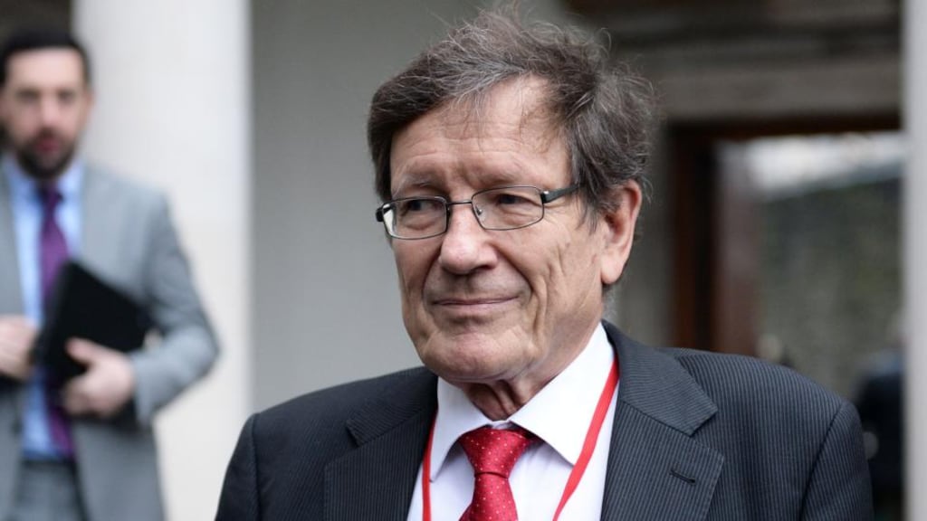 Finnish academic and finance expert Peter Nyberg, arriving at the opening of the Banking Inquiry, at Leinster House yesterday. Photograph: Eric Luke