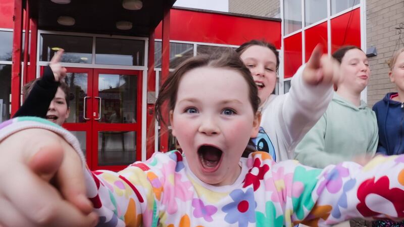 Young people take part in the Rhyme Island project in Derry. Photograph: Seán Downey