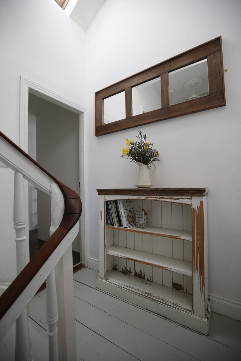 Stair detail on the landing at Emily House in Greystones. Photograph: Nick Bradshaw for The Irish Times