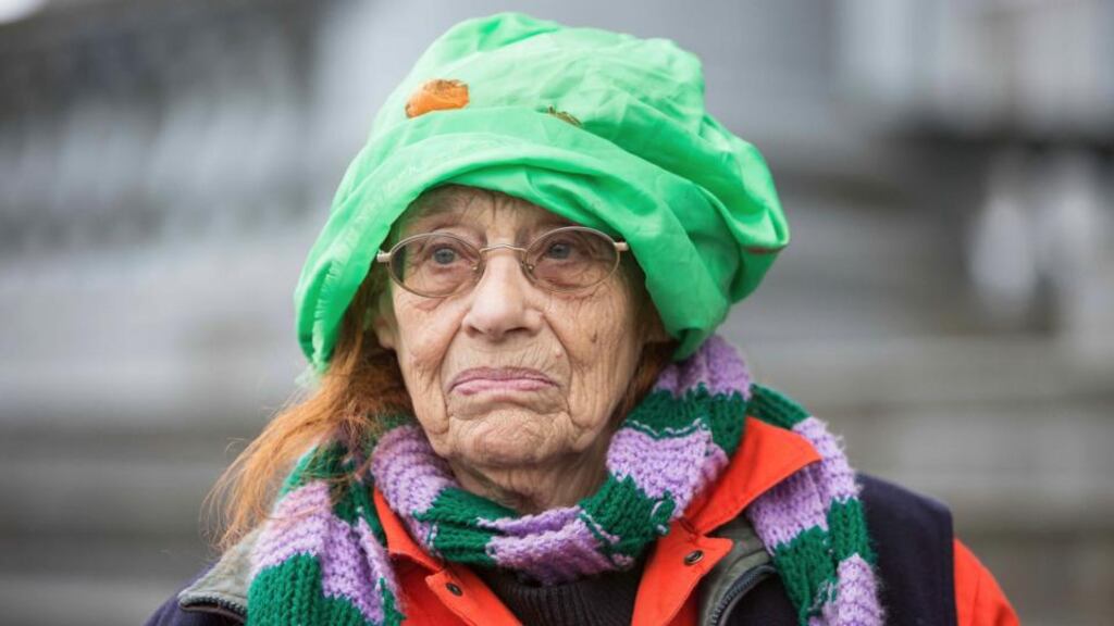 Struggle for peaceful means: Margaretta D’Arcy at Ennis District Court last December. Photograph: Eamon Ward