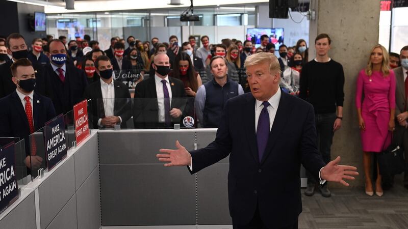 US president Donald Trump: has done a “great job” handling the coronavirus pandemic. Photograph:  Saul Loeb/AFP